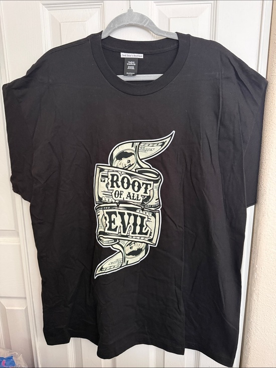 Hanes Other - Hanes Black "Root of All Evil" Graphic Tee